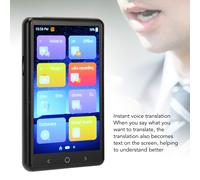 Traducteur intelligent 4 pouces écran IPS hors ligne WiFi Mode MP3 2 voies 135 langues traduction de photos vocales pour l'apprentissage des voyages noir