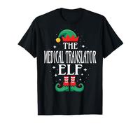 Traducteur médical Elf Job Title drôle de Noël Assorti T-Shirt