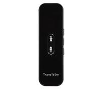 Traducteur Vocal Bluetooth Intelligent, Haut-Parleur Bluetooth Dispositif de Traduction en Temps Réel, Interprète de Langue Portable en Alliage D'aluminium, pour L'apprentissage des(Tout Noir)