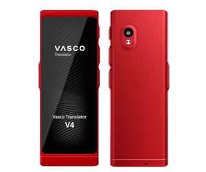 Traducteur vocal instantané Vasco V4 | 108 langues | Internet gratuit à vie pour les traductions dans près de 200 pays | Le traducteur le plus récent du marché | Ruby Red