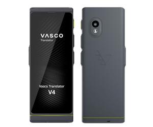 Traducteur vocal instantané Vasco V4 | 108 langues | Internet gratuit à vie pour les traductions dans près de 200 pays | Le traducteur le plus récent du marché | Stone Gray