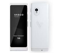 Traducteur Vocal instantané Vasco V4 | 108 Langues | Internet Gratuit à Vie pour Les traductions dans près de 200 Pays | Le traducteur Le Plus récent du marché | Pearl White
