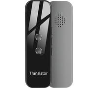 Traducteur vocal intelligent, boîtier en verre trempé, BT 4.2, 70+ langues, très longue durée de veille, chat, rencontres et traduction de texte