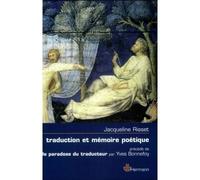Traduction et mémoire poétique Dante, Scève, Rimbaud, Proust - Jacqueline Risset - Hermann - broché - Essai