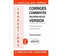 Traductions (version) écoles commerciales tome 4 Tome 4 - Florent Gusdorf - Ellipses - broché - Livre