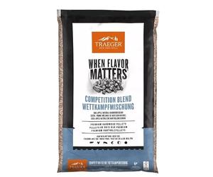 Traeger Competition Blend Granulés de bois dur de qualité supérieure, 9 kg, arôme de noisette douce, certifié FSC