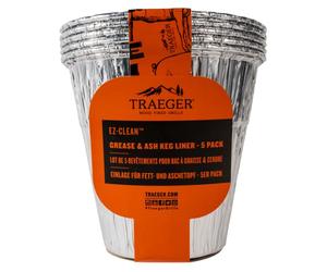 Traeger Grills BAC608 EZ-Clean Lot de 5 Sacs pour Seau à Graisse et Cendres en Aluminium