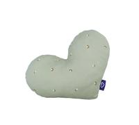 Träumeland GmbH Coussin Douillet cœur Fiore Vert, 38 x 30 x 12 cm
