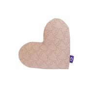Träumeland GmbH Coussin Douillet, en Forme de cœur, Lapin, Beige, 38 x 30 x 12 cm