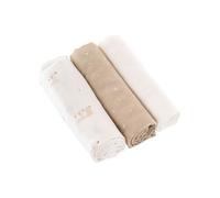 Träumeland Lingettes en Mousseline 100% Coton Doux et absorbants, Double Tissage, Utilisation Polyvalente 80 x 80 cm