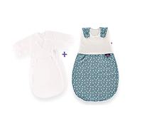 Träumeland S0102752 Lot de 3 sacs de couchage Motif gouttes Bleu océan 50/56