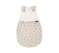 Träumeland S0103505 Gigoteuse 4 Saisons avec Double Ventilation réglable et Fibre Naturelle Tencel Motif rêveur d'étoiles Jaune, Taille 68/74, Multicolore