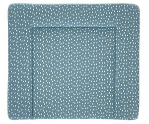 Träumeland TT80204 Matelas à Langer sans PVC Motif Gouttes Bleu océan 75 x 85 cm