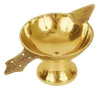 TRAFAART 1 Lampe À Huile Indienne Faite À La Main en Laiton pour Décoration D'Intérieur