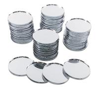 TRAFAART Lot de 50 petits miroirs ronds de 2,3 cm pour loisirs créatifs, petits carreaux de mosaïque
