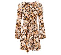 Traffic People Robe 'Trope' beige clair / jaune d'or / rose / noir, Taille 36