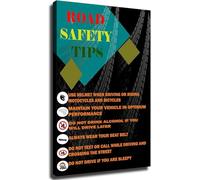 Traffic Rules Poster Safety Tips for Drivers and Pedestrians Educational School Office Wall(Framed,08x12inch(20x30cm))
