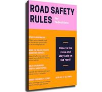 Traffic Rules Poster Workplace Road Educational Chart