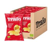 Trafo chips ondulées de pomme de terre bio au sel marin, 12 x 125 g (1,5 kg)