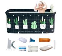 Tragbare Faltbadewanne, Ganzkörperbadewanne, Freistehende, Nicht Aufblasbare -Doppelablauf-Design Für Oder Heißes Bad, 47,24 X 21,65 X 19,69 Zoll