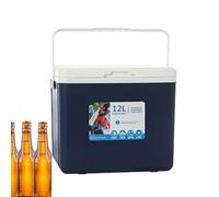 Tragbare Kühlbox - 12L Auto-Kühlbox Für Heiße Und Kalte Lebensmittel, Isolierbox Für Auto | Camping-Eisspeicher-Lebensmittelbox Mit Ergonomischem Griff Für Muttermilch, Obst, Getränke, Saft