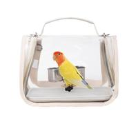 Tragbare Vogel Transportbox mit Sitzstange - Leichte & atmungsaktive Vogel-Reisetasche für Wellensittiche, Nymphensittiche, Conure & Kleine - Faltbarer Vogelrucksack für Reise, Tierarzt