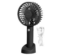 Tragbarer Handventilator - Mini Schreibtischventilator | Wiederaufladbarer Handventilator Akku 1200mAh, 3 Stufen Persönlicher Tischventilator Mit Standfuß & USB-Kabel Perfekt Für Büro Reise Outdoor