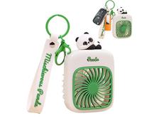 Tragbarer Mini-Ventilator, tragbarer Ventilator für Reisen | Kleine Lüfter USB wiederaufladbar,Niedlicher gefertigter Panda-Reisefächer für Kinder, Sommerfächer mit Griff für den Innen- und