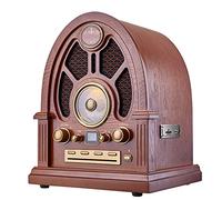 Tragbarer Radio-CD-Player, Retro-Bluetooth-Lautsprecherbox aus Holz, Retro-FM/AM-Radio mit Stereoanlage + AUX, unterstützt Bluetooth/USB/SD/MMC-Kartenwiedergabe, für ältere Menschen und Kinder