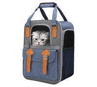 Tragbarer -Rucksack | Faltbare Katzentragetasche | Leichtes, belüftetes Design für Reisen, Wandern, Trekking | Für Picknicks im Freien, Urlaub, Parkbesuche, Katzen, Welpen, Kaninchen, Besitzer