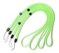 trage.band® cordon tour de cou long réglable, 4 pcs vert néon