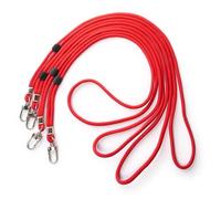 trage.band® cordon tour de cou réglable avec mousqueton, 4 pcs rouge