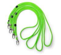 trage.band® cordon tour de cou réglable avec mousqueton, 4 pcs vert néon