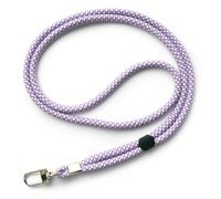 trage.band® cordon tour de cou réglable avec mousqueton, blanc-violet