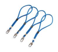 trage.band® dragonne réglable pour poignet avec mousqueton, 4 pcs bleu