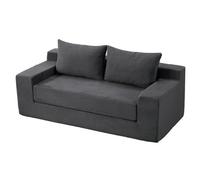 TRAGLO Canapé-lit Convertible, canapé Pliant sans Dossier en Velours côtelé, Causeuse Compressible avec Coussins de Dossier pour Salon et Chambre(Gray,180cm(70.8in))