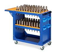 TRAGLO Chariot à Outils Roulant sur Roues Porte-Outils CNC Chariot Utilitaire Robuste Chariot à Outils de Service Commercial pour entrepôts Garage Mécanique(2 Layer BT40)