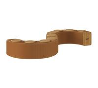 TRAGLO Fauteuil Pliant accordéon, Banc d'angle en Papier Kraft alvéolé, Tabouret Moderne avec Coussins pour l'école, la Cuisine, Le Salon et la Salle à Manger(Marron,500x31x44cm)