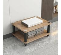 TRAGLO Meuble TV/Hi-FI, AV Etagères de Rangement 2/3/4 Niveaux avec Coins Arrondis, Meuble Chaine HiFi Audio, Platine Vinyle, Récepteur, Meuble pour La Maison(Light Walnut,2 Tier)