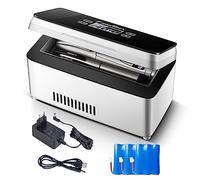 TRAGLO Refroidisseur à Insuline Portable Réfrigérateur à Insuline 2-8°Grand Espace Médecine Réfrigérateur Température Réglable Mini Refroidisseur avec Batterie 10200mAh Batterie au Lithium 3battery