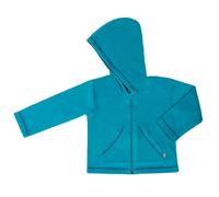 Tragwerk Nepomuk - Gilet à Capuche en Velours Tout Doux - Bleu Turquoise - T 56/62 cm