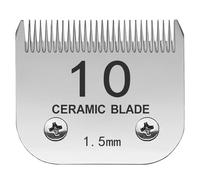 TRAH Lame de rechange pour tondeuse de toilettage pour chien Andis - Compatible avec la plupart des tondeuses A5, série KM, lame en céramique amovible, taille 10#, longueur de coupe 1,5 mm (1,5 mm) -