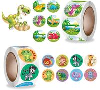 TRAHOO-1000 pcs Autocollants Dinosaure,Autocollants Animaux,Autocollants R¿¿compense Animaux,Stickers Dinosaures Enfant,Dinosaure Th¿¿mes Stickers,Animaux Autocollant Rouleau pour Enfants