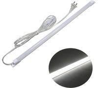 TRAHOO-110V LED Under Cabinet Lighting,17inch LED Strip Light Bar with 6ft Power Cord,Magnetic Installation,Super Slim Counter Light,Reading Desk Lamp for Kitchen/Work Table.(White 6000K)