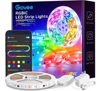 TRAHOO-16.4ft RGBIC LED Strip Lights, LED Light Strips Bluetooth Control, Segmented DIY, Intelligent Color Picking, Music Sync, 64 Scene Modes LED Lights for Bedroom Gaming Room