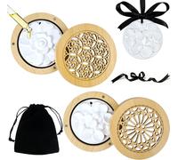 Trahoo-2 Pièces Galet Diffuseur Huile Essentielle, Diffuseur D'huiles Essentielles Pierre Avec 2 Boîte En Bois, Diffuseures À Parfum Élégant En Plâtre Pour Salon Salle De Bains Voiture Bureau Voyage