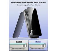 Trahoo-2 Pièces Verre Trempé Pour Iphone 15 Pro Max Accessoire De Protection Anti-Espionnage, Compatible Avec L'étui, Set De Protection D'écran