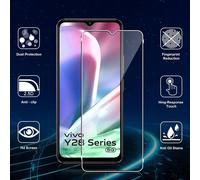 Trahoo-2 Pièces Verre Trempé Pour Vivo Y28s/Vivo Y03, 2 Pièces Caméra Arrière Protecteur,9h Dureté/Anti-Rayures/Sans Bulles/Ultra Résistant,Protection Écran
