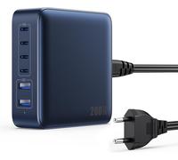 TRAHOO-200W Chargeur USB C Multiple, 6 Ports GaN III Tech Chargeur Rapide QC+PD 65W Chargeur Laptop Adaptateur avec 4 USB-C et 2 USB-A Multiprise USB pour MacBook Pro/Air, iPad, iPhone 16/15, Samsung