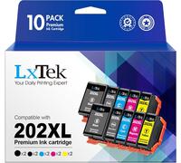 TRAHOO-202xl Cartouches d'encre Compatible pour Epson XP-6100 XP-6000 XP-6005 XP-6105 XP-6001 (2 Noir, 2 Cyan, 2 Magenta, 2 Jaune, 2 Photo Noir, 10 Pack)